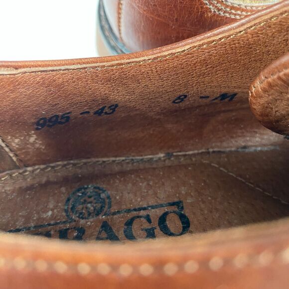 Men's Sebago Drysides Waterproof Lace up Brown Leather Oxford Shoes Size 8M - Picture 8 of 16